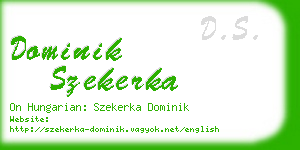 dominik szekerka business card